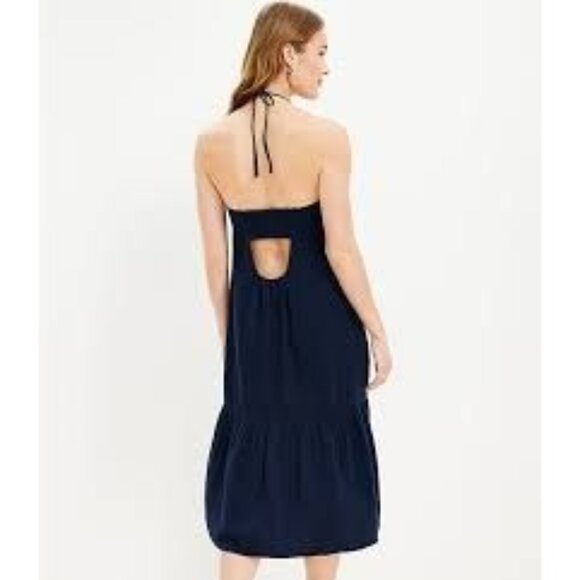 🧡 3 for $20 LOFT Navy Blue Midi Dress - Picture 11 of 11